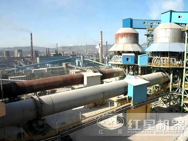 红土镍矿回转窑工作现场 红土镍矿回转窑工作现场