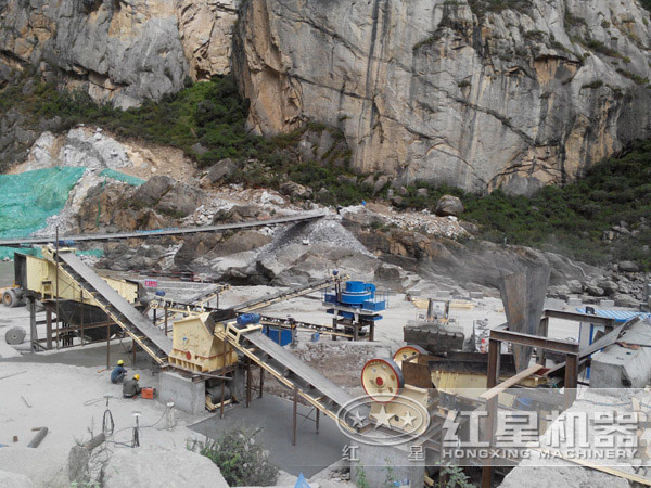 石料生产设备投产现场 石料生产设备投产现场