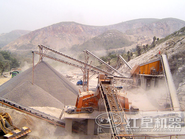 石子生产线加工客户现场 石子生产线加工客户现场