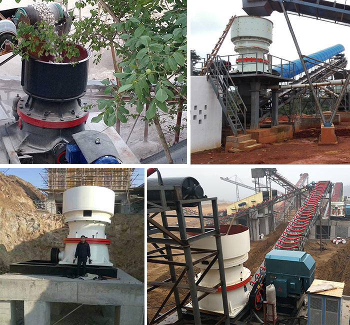 单缸石灰石圆锥破碎机作业现场实拍 单缸石灰石圆锥破碎机作业现场实拍