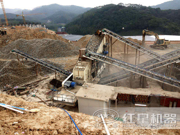 河南驻马店砂石厂作业现场拍摄 河南驻马店砂石厂作业现场拍摄