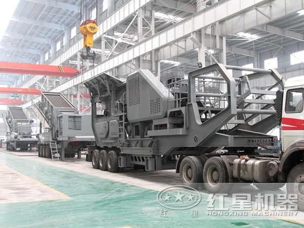 流动破碎石子机检测装车中 流动破碎石子机检测装车中