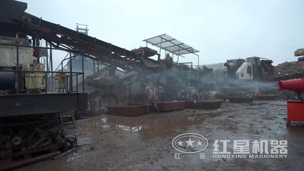 建筑垃圾破碎现场 建筑垃圾破碎现场