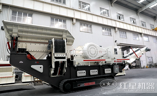 履带移动石子颚式破碎站 履带移动石子颚式破碎站