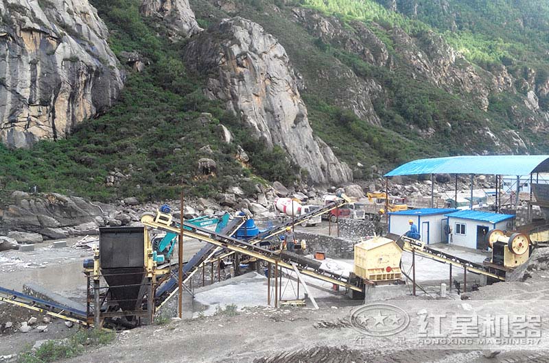 一套时产100吨石制沙生产设备配置现场 一套时产100吨石制沙生产设备配置现场