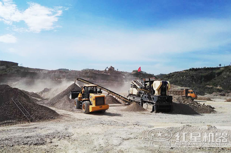 移动制砂机作业现场 移动制砂机作业现场