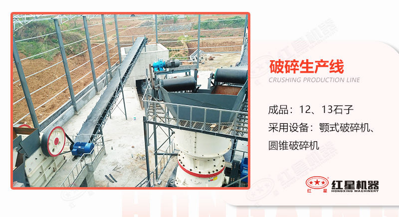 工艺采用方案一的石子生产现场 工艺采用方案一的石子生产现场