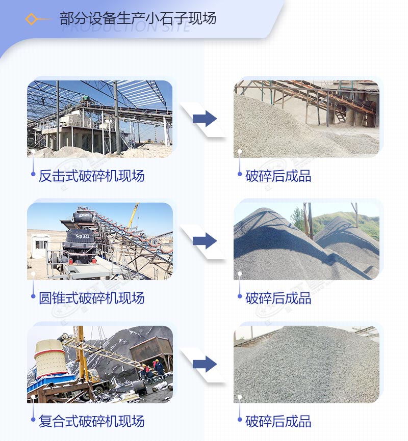 部分破碎设备生产小石子效果图 部分破碎设备生产小石子效果图