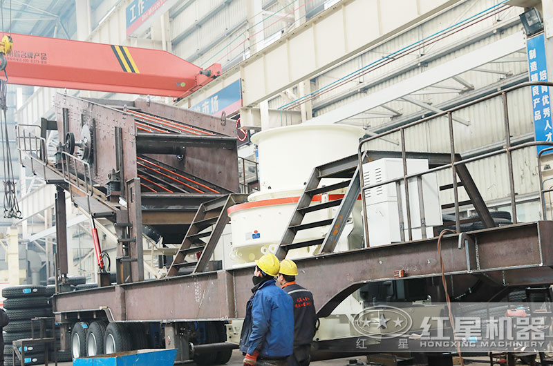 配置HVI系列的移动制砂机生产车间 配置HVI系列的移动制砂机生产车间