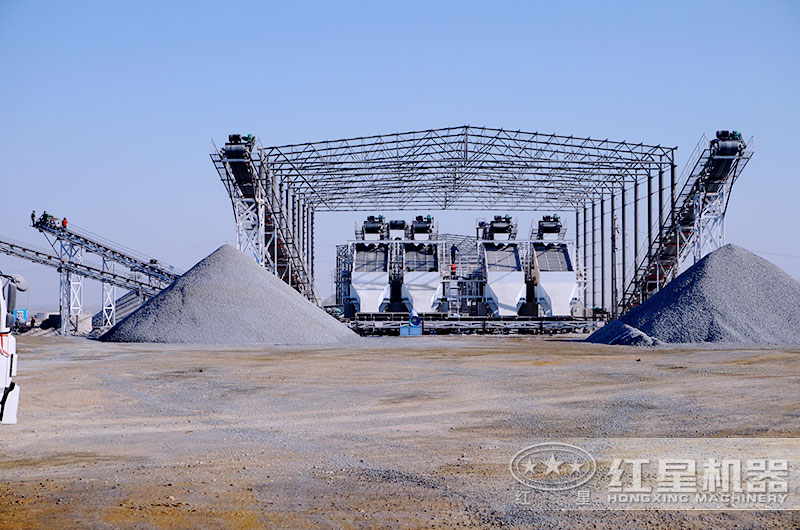 固定石子生产线设备生产现场 固定石子生产线设备生产现场