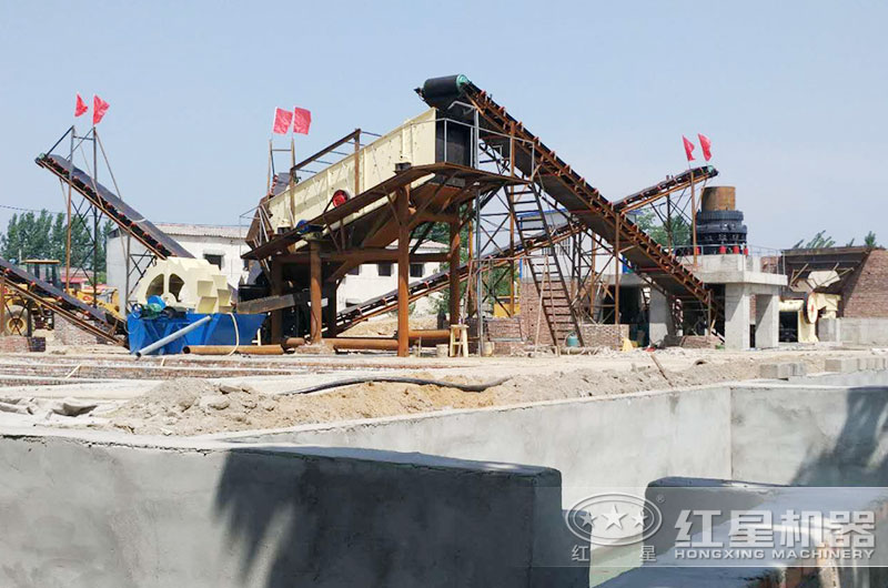 花岗岩制砂洗沙设备安装现场 花岗岩制砂洗沙设备安装现场