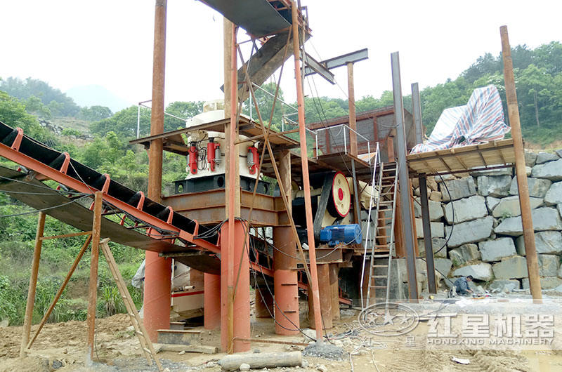 山西客户的碎石加工现场 山西客户的碎石加工现场