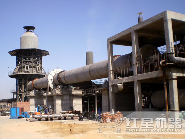 客户石灰石回转窑工作现场 客户石灰石回转窑工作现场